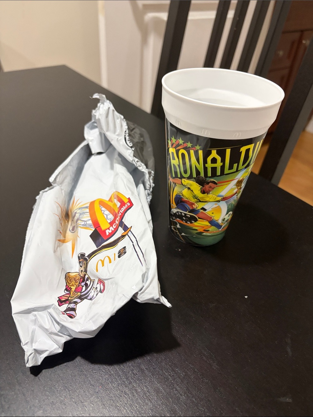 McDonald's Ronaldinho Collectible White, Black and Yellow FIFA World Reusable BN